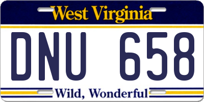 WV license plate DNU658