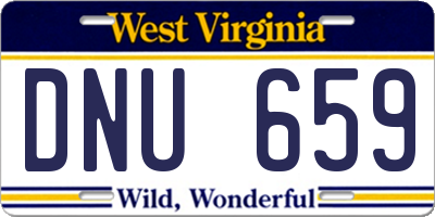 WV license plate DNU659
