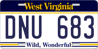 WV license plate DNU683