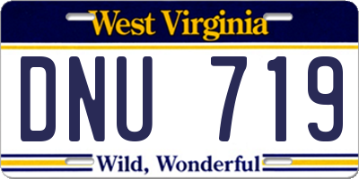 WV license plate DNU719