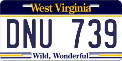 WV license plate DNU739