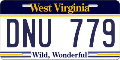 WV license plate DNU779