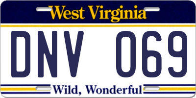 WV license plate DNV069