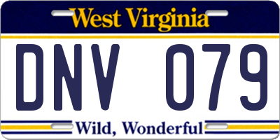WV license plate DNV079