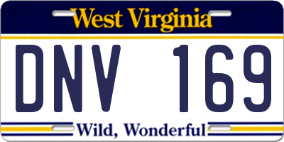 WV license plate DNV169
