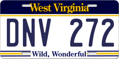 WV license plate DNV272