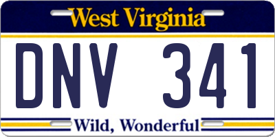 WV license plate DNV341