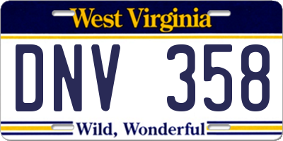 WV license plate DNV358
