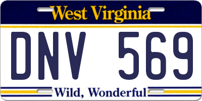 WV license plate DNV569