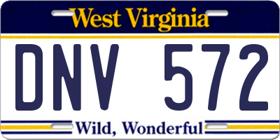 WV license plate DNV572