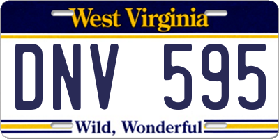 WV license plate DNV595