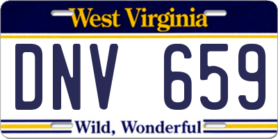WV license plate DNV659