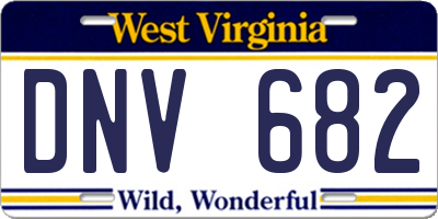 WV license plate DNV682