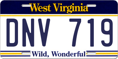 WV license plate DNV719