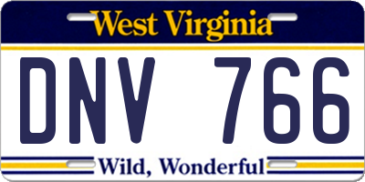 WV license plate DNV766