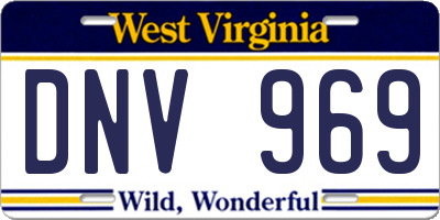 WV license plate DNV969