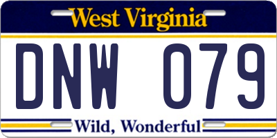 WV license plate DNW079