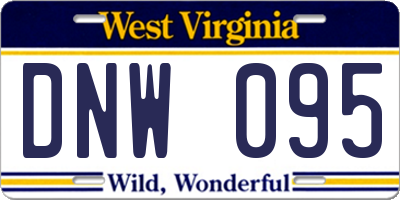 WV license plate DNW095
