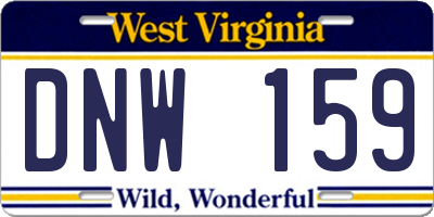 WV license plate DNW159