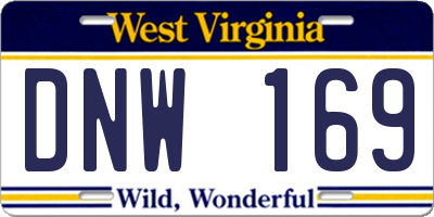 WV license plate DNW169