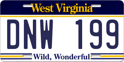 WV license plate DNW199