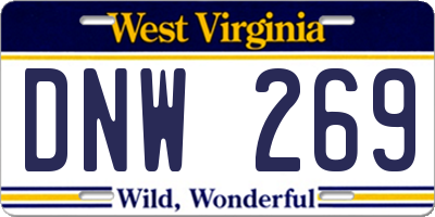 WV license plate DNW269