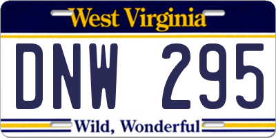 WV license plate DNW295