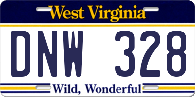 WV license plate DNW328