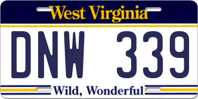 WV license plate DNW339