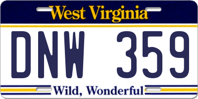 WV license plate DNW359