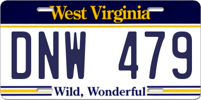 WV license plate DNW479