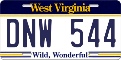 WV license plate DNW544
