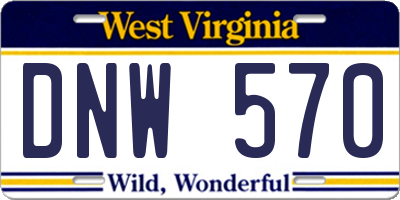 WV license plate DNW570