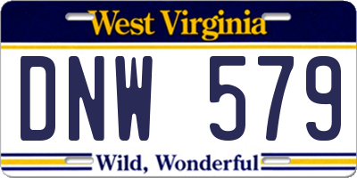 WV license plate DNW579