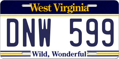 WV license plate DNW599