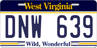 WV license plate DNW639
