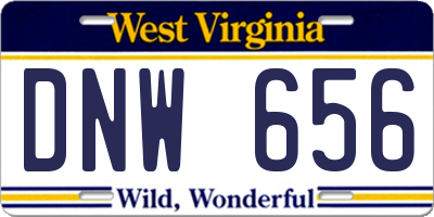 WV license plate DNW656