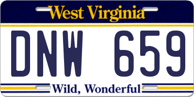 WV license plate DNW659