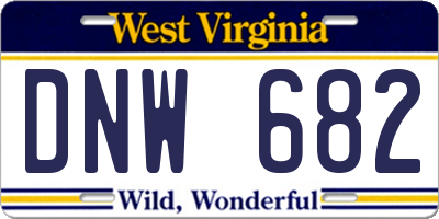 WV license plate DNW682