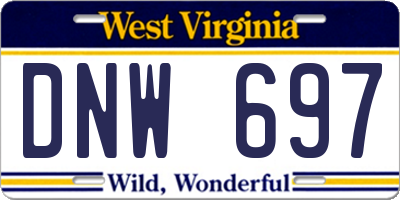 WV license plate DNW697