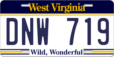 WV license plate DNW719
