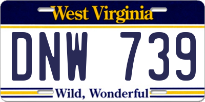 WV license plate DNW739