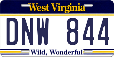 WV license plate DNW844