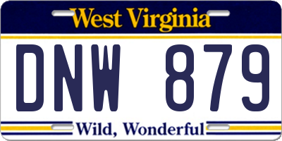 WV license plate DNW879