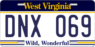 WV license plate DNX069