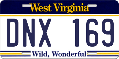 WV license plate DNX169