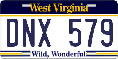 WV license plate DNX579