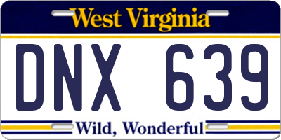 WV license plate DNX639