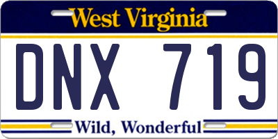 WV license plate DNX719