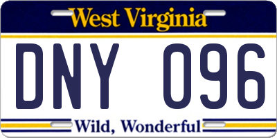 WV license plate DNY096